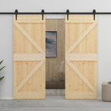 NNEVL Door 90x210 cm Solid Pine Wood