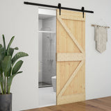 NNEVL Door 90x210 cm Solid Pine Wood
