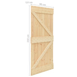 NNEVL Door 90x210 cm Solid Pine Wood