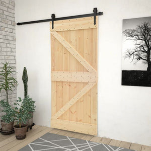 NNEVL Door 90x210 cm Solid Pine Wood