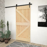 NNEVL Door 90x210 cm Solid Pine Wood