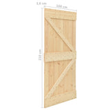 NNEVL Door 100x210 cm Solid Pine Wood