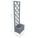 NNEVL Trellis Planter 40x30x135 cm Solid Firwood