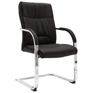 NNEVL Cantilever Office Chair Black Faux Leather