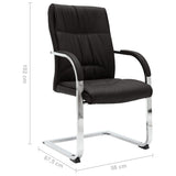 NNEVL Cantilever Office Chair Black Faux Leather