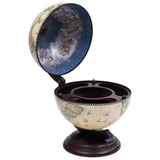 NNEVL Tabletop Globe Bar Wine Stand Eucalyptus Wood Green