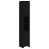 NNEVL Bathroom Cabinet Black 30x30x183.5 cm Engineered Wood