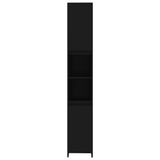 NNEVL Bathroom Cabinet Black 30x30x183.5 cm Engineered Wood