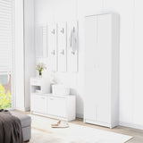 NNEVL Hallway Wardrobe White 55x25x189 cm Engineered Wood
