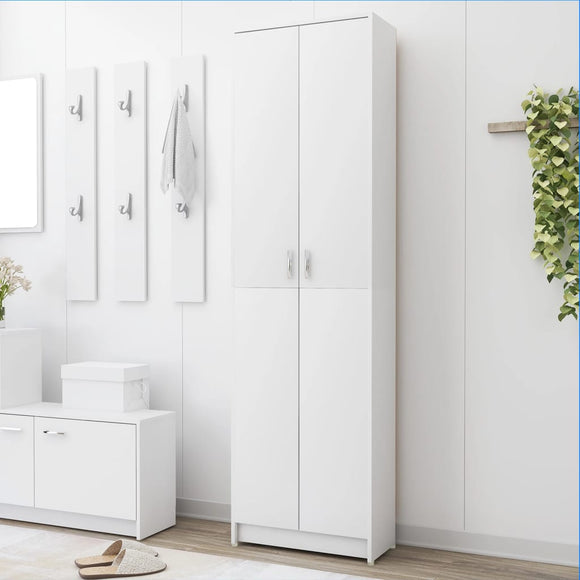NNEVL Hallway Wardrobe White 55x25x189 cm Engineered Wood