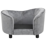NNEDPE Dog Sofa Grey 69x49x40 Cm Plush