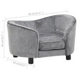 NNEDPE Dog Sofa Grey 69x49x40 Cm Plush