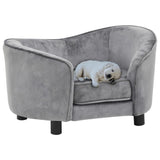 NNEDPE Dog Sofa Grey 69x49x40 Cm Plush
