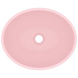 NNEVL Luxury Basin Oval-shaped Matt Pink 40x33 cm Ceramic