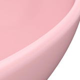 NNEVL Luxury Basin Oval-shaped Matt Pink 40x33 cm Ceramic