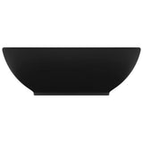 NNEVL Luxury Basin Oval-shaped Matt Black 40x33 cm Ceramic