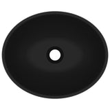 NNEVL Luxury Basin Oval-shaped Matt Black 40x33 cm Ceramic
