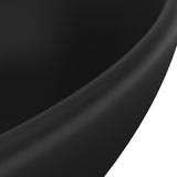 NNEVL Luxury Basin Oval-shaped Matt Black 40x33 cm Ceramic