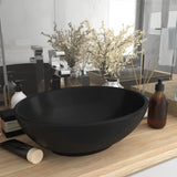 NNEVL Luxury Basin Oval-shaped Matt Black 40x33 cm Ceramic