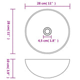 NNEVL Bathroom Sink Ceramic Matt Black Round