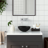 NNEVL Bathroom Sink Ceramic Matt Black Round