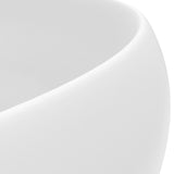 NNEVL Luxury Wash Basin Round Matt White 40x15 cm Ceramic
