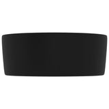 NNEVL Luxury Wash Basin Round Matt Black 40x15 cm Ceramic