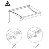 NNEVL Manual Retractable Awning 300x250 cm Cream