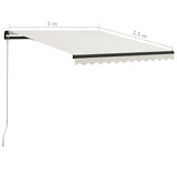 NNEVL Manual Retractable Awning 300x250 cm Cream