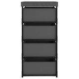 NNEVL Storage Rack with 4 Fabric Baskets Steel Grey