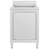 NNEVL Commercial Kitchen Sink Cabinet 60x60x96 cm Stainless Steel