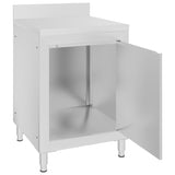 NNEVL Commercial Work Table with Cabinet 60x60x96 cm Stainless Steel