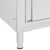 NNEVL Commercial Work Table with Cabinet 60x60x96 cm Stainless Steel