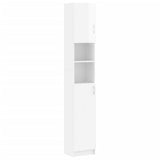 NNEVL Washing Machine Cabinet Set High Gloss White Engineered Wood