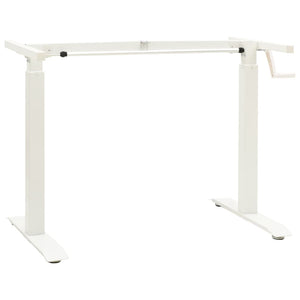 NNEDPE Manual Height Adjustable Standing Desk Frame Hand Crank White