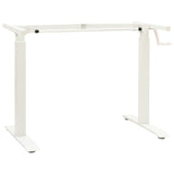 NNEDPE Manual Height Adjustable Standing Desk Frame Hand Crank White