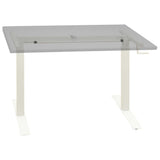 NNEDPE Manual Height Adjustable Standing Desk Frame Hand Crank White