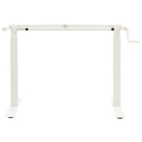 NNEDPE Manual Height Adjustable Standing Desk Frame Hand Crank White