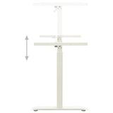 NNEDPE Manual Height Adjustable Standing Desk Frame Hand Crank White