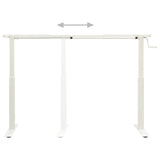 NNEDPE Manual Height Adjustable Standing Desk Frame Hand Crank White