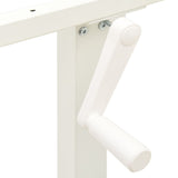 NNEDPE Manual Height Adjustable Standing Desk Frame Hand Crank White