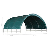 NNEVL Livestock Tent PVC 3.7x3.7 m Green