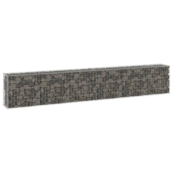 NNEVL Gabion Wall with Covers Galvanised Steel 300x30x50 cm