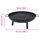 NNEVL Fire Pit 67.5x58x22.5 cm Steel