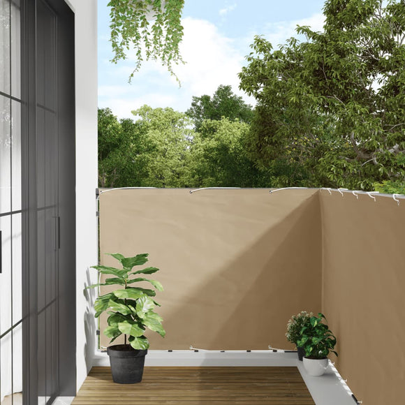NNEVL Balcony Screen Beige 120x300 cm Oxford Fabric