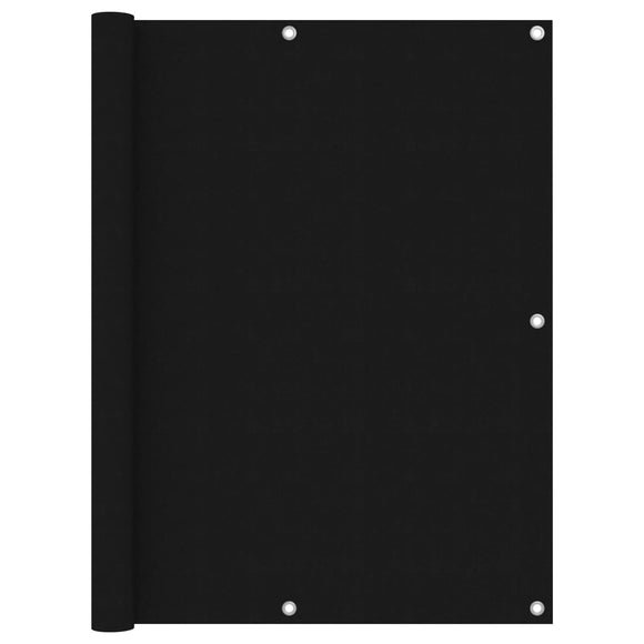 NNEVL Balcony Screen Black 120x400 cm Oxford Fabric