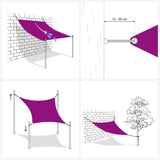 NNEVL Sunshade Sail Oxford Fabric Rectangular 2.5x3 m Black