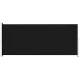 NNEVL Patio Retractable Side Awning 200x500cm Black