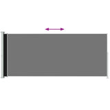 NNEVL Patio Retractable Side Awning 200x500cm Black