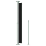 NNEVL Patio Retractable Side Awning 200x500cm Black